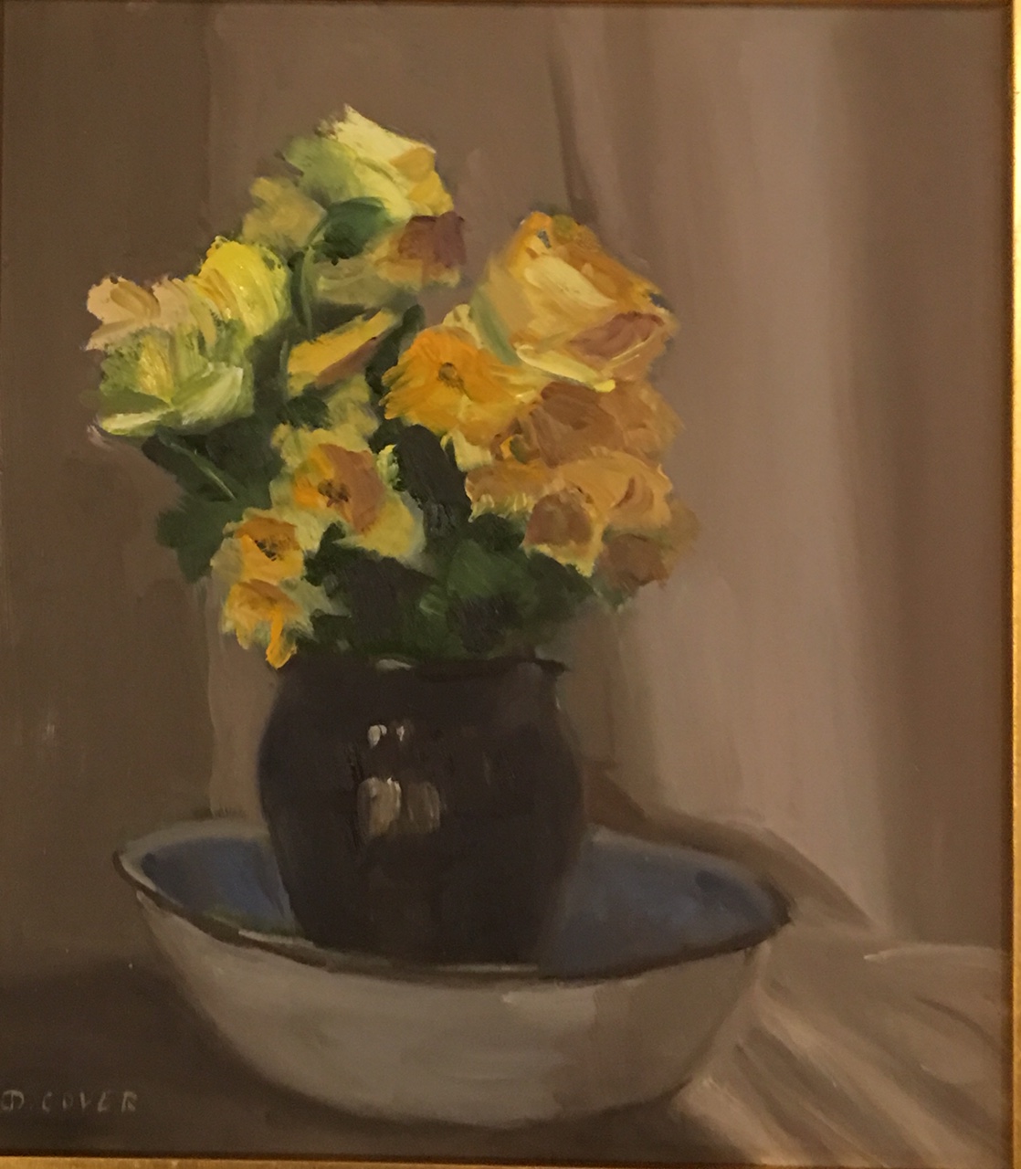 Yellow Flowers in a Bowl